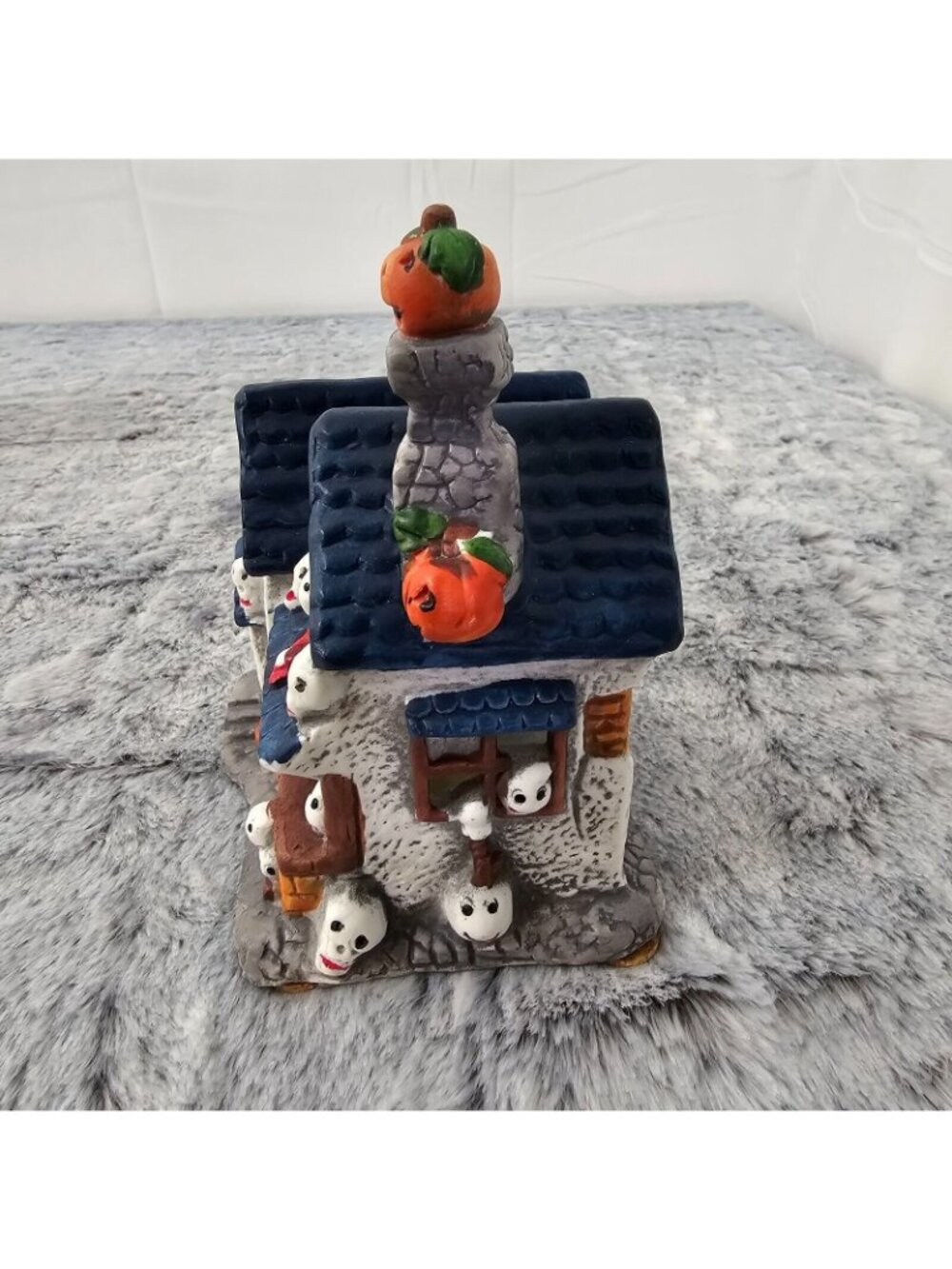 Vintage Halloween Haunted House Candle Tea Votive Holder Village Decor - Picture 2 of 12